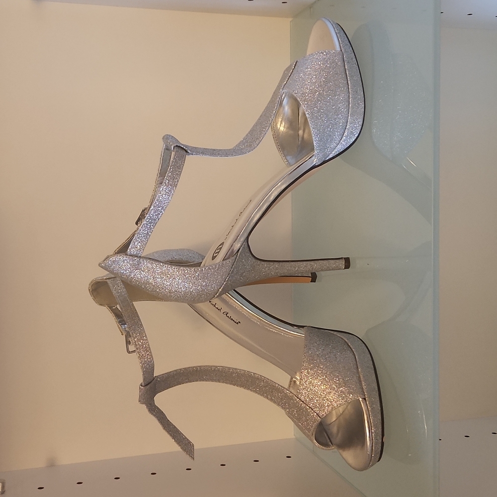 Silver high heels